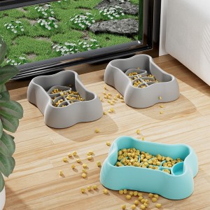 硅胶宠物防噎餐盘猫狗食具用品防滑防漏狗碗狗盆慢食碗缓食碗